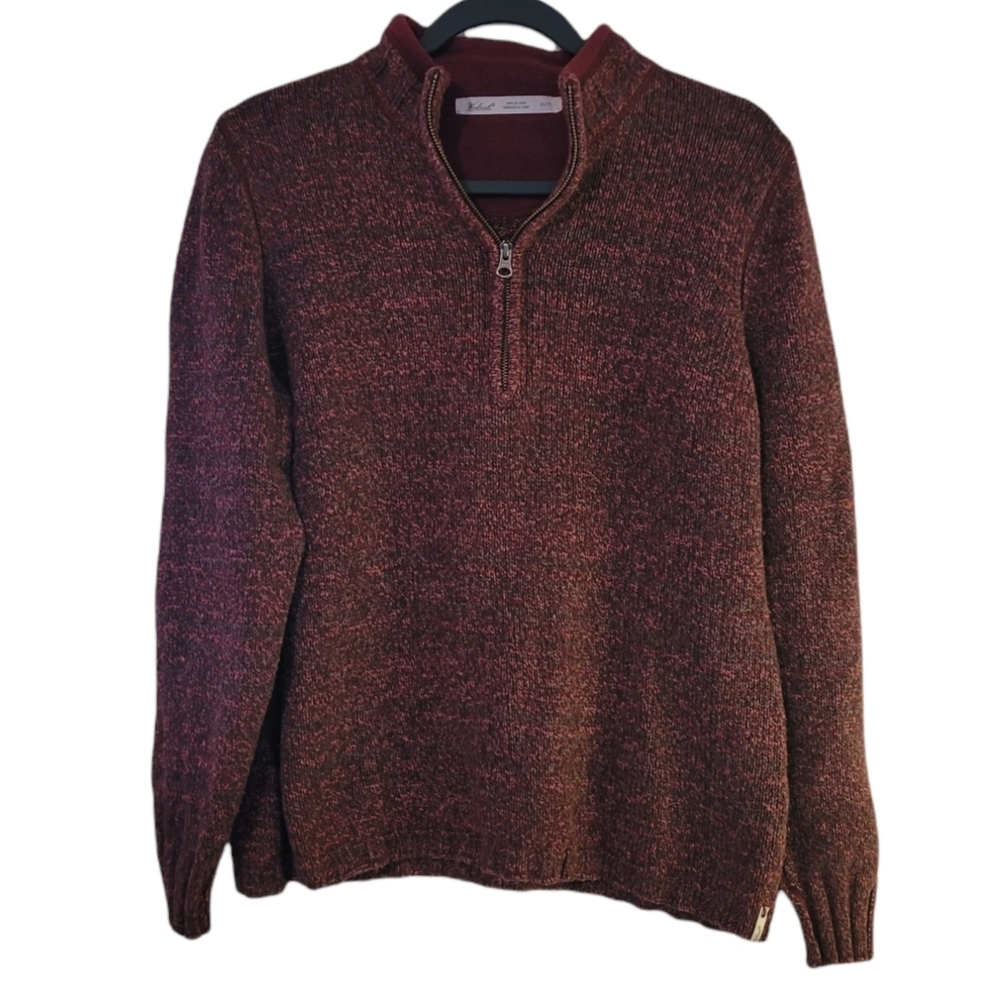 Woolrich Women's Red (Dark Red/Maroon Speckled) XL Pullover Sweater Wool Blend